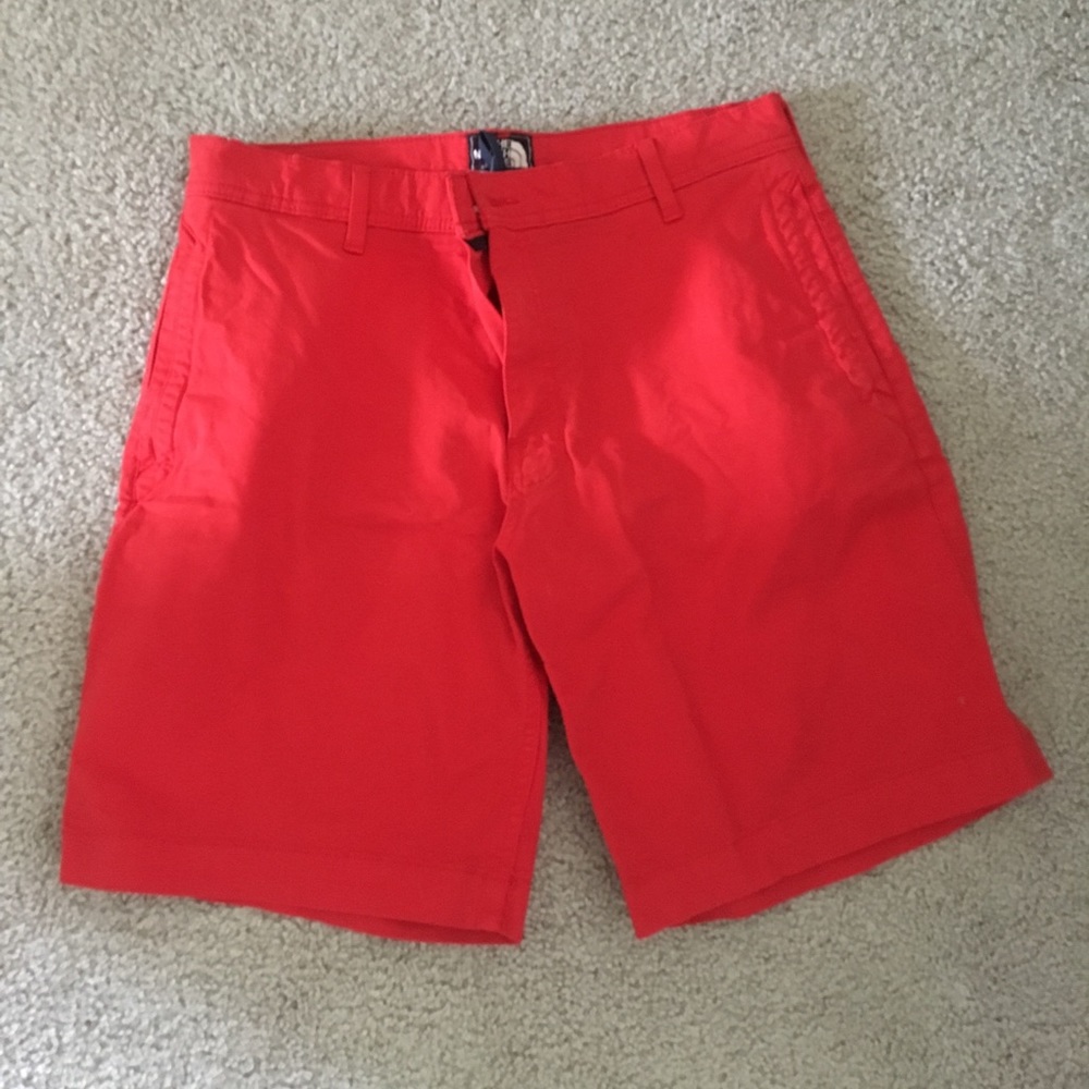 Red North face Khaki shorts